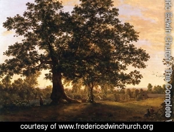 Frederic Edwin Church - The Charter Oak at Hartford, c.1846