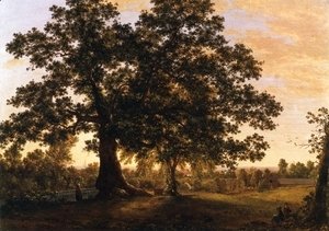 Frederic Edwin Church - The Charter Oak at Hartford, c.1846