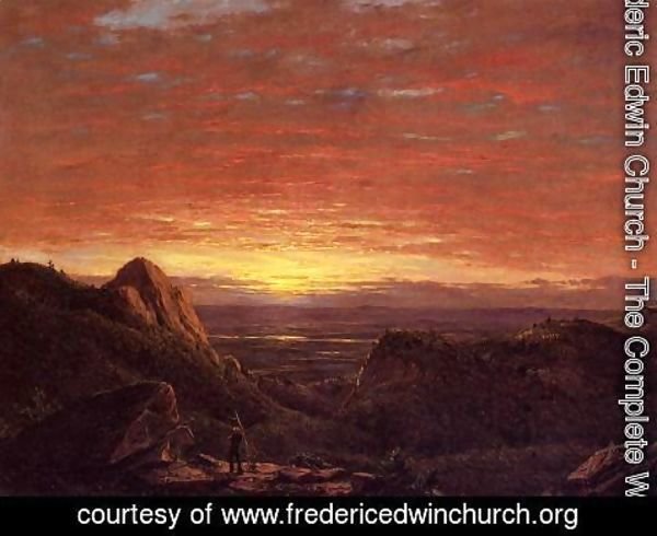 Frederic Edwin Church - Morning, Looking East over the Husdon Valley from Catskill Mountains