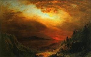 Frederic Edwin Church - Twilight Mount Desert Island, Maine