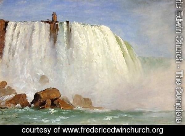 Frederic Edwin Church - Study for "Under Niagara"