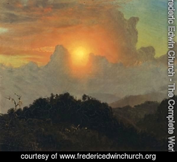 Frederic Edwin Church - Cloudy Skies, Sunset, Jamaica