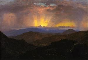 Frederic Edwin Church - Sunset, Jamaica (study for "The After Glow"