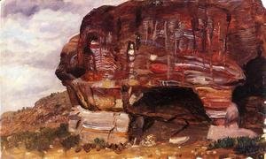 Frederic Edwin Church - Study of Zoomorphic Rock, Petra
