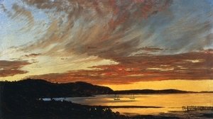 Frederic Edwin Church - Sunset, Bar Harbor