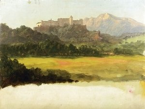 Frederic Edwin Church - Salzburg, Austria, View of the Castle