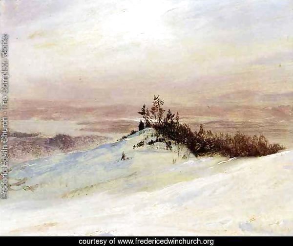 Winter on the Hudson River Near Catskill, New York