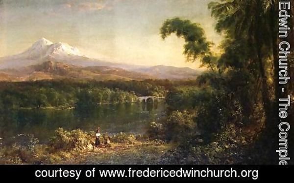 Frederic Edwin Church - Figures In An Ecuadorian Landscape