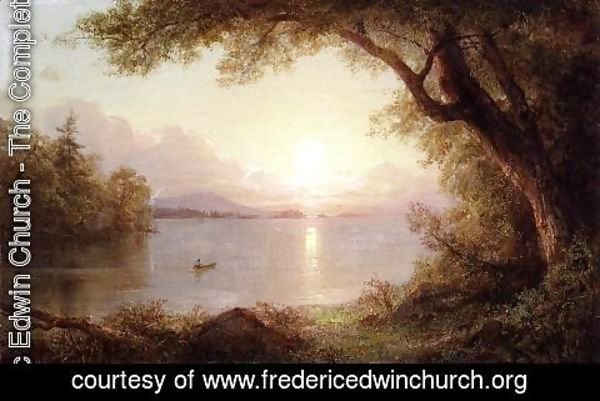 Frederic Edwin Church - Landscape In The Adirondacks