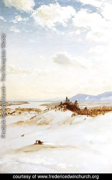 Frederic Edwin Church - Winter Scene, Olana