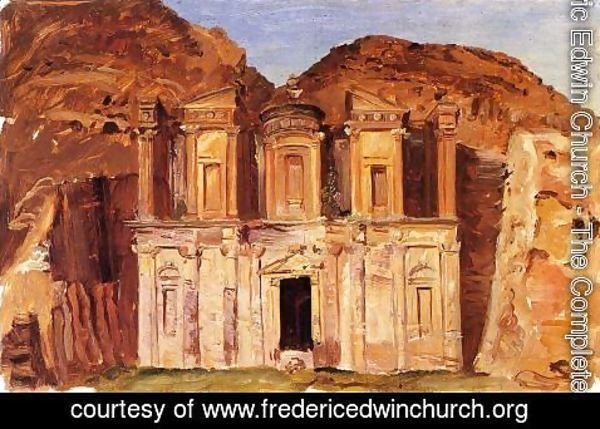 Frederic Edwin Church - View of Ed Deir, Petra, Jordan