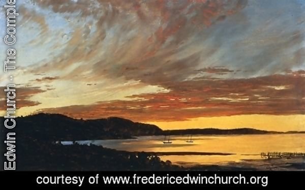 Frederic Edwin Church - Sunset, Bar Harbor