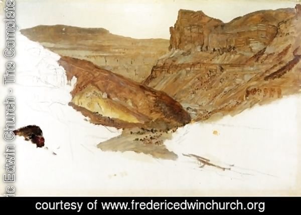 Frederic Edwin Church - Mountain Stream, Yemen VAlley, Palestine