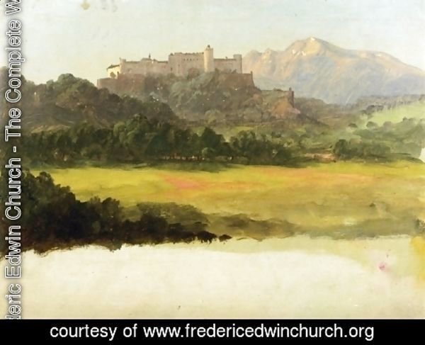 Frederic Edwin Church - Salzburg, Austria, View of the Castle